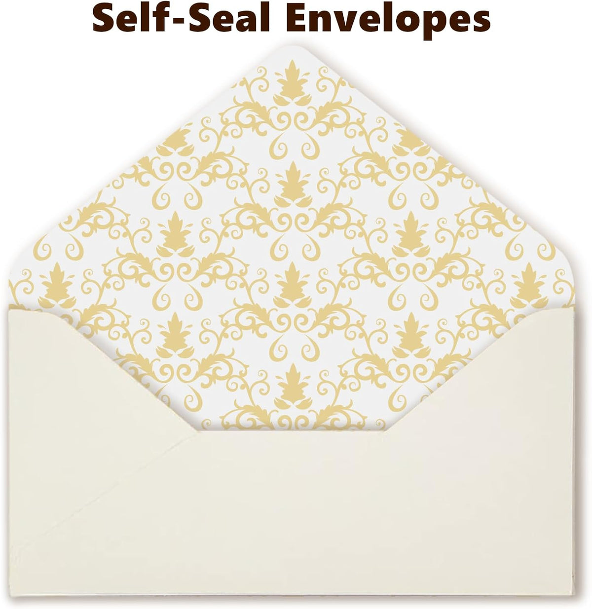 XXINMOH 90 Piece Stationery Set - 60 Vintage-Style Paper Sheets + 30 Envelopes, Gold Border Letter Writing Paper for Love Letters & Party Invitations