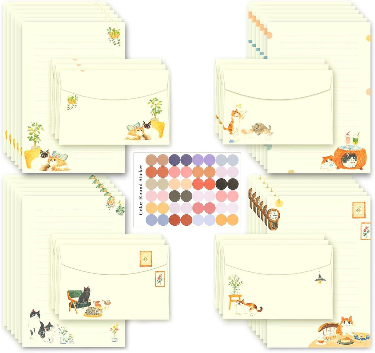 91 Pcs Stationery Paper Envelopes Set