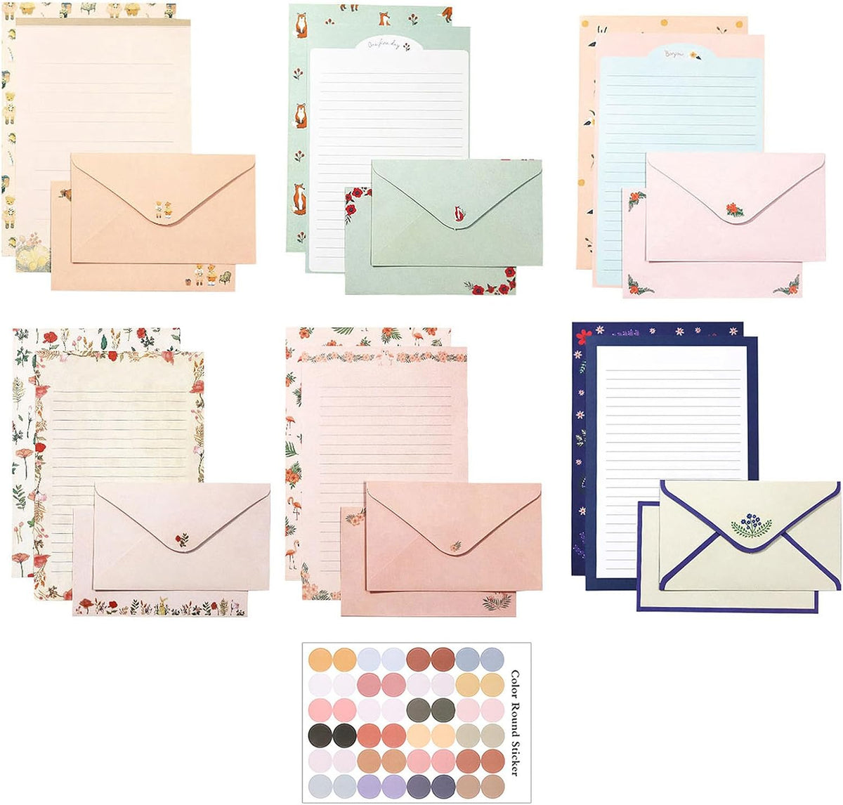 91 Pcs Stationery Paper Envelopes Set